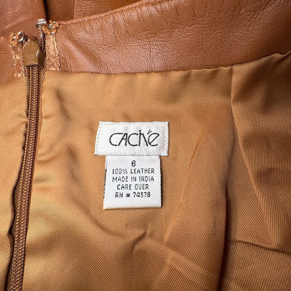 Cache Camel Leather Jacket - Picture 3 of 5
